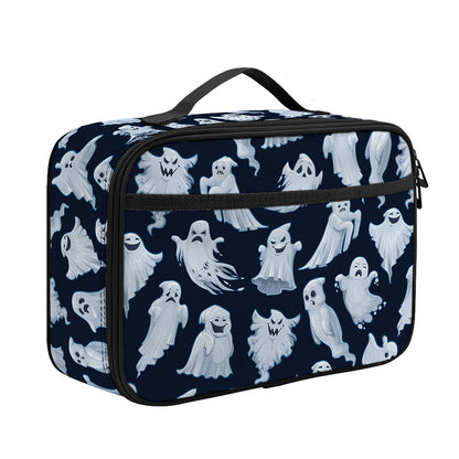 White Ghost Pattern Print Portable Lunch Bag