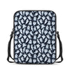 White Ghost Pattern Print Rectangular Crossbody Bag