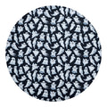 White Ghost Pattern Print Round Blanket