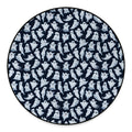 White Ghost Pattern Print Round Floor Mat