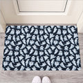White Ghost Pattern Print Rubber Doormat