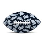 White Ghost Pattern Print Rugby Ball