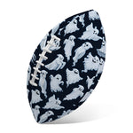 White Ghost Pattern Print Rugby Ball