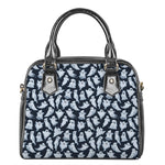 White Ghost Pattern Print Shoulder Handbag
