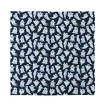 White Ghost Pattern Print Silk Bandana