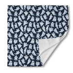 White Ghost Pattern Print Silk Bandana