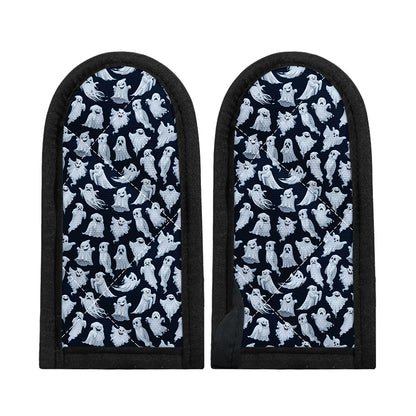 White Ghost Pattern Print Skillet Handle Cover