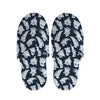 White Ghost Pattern Print Slippers