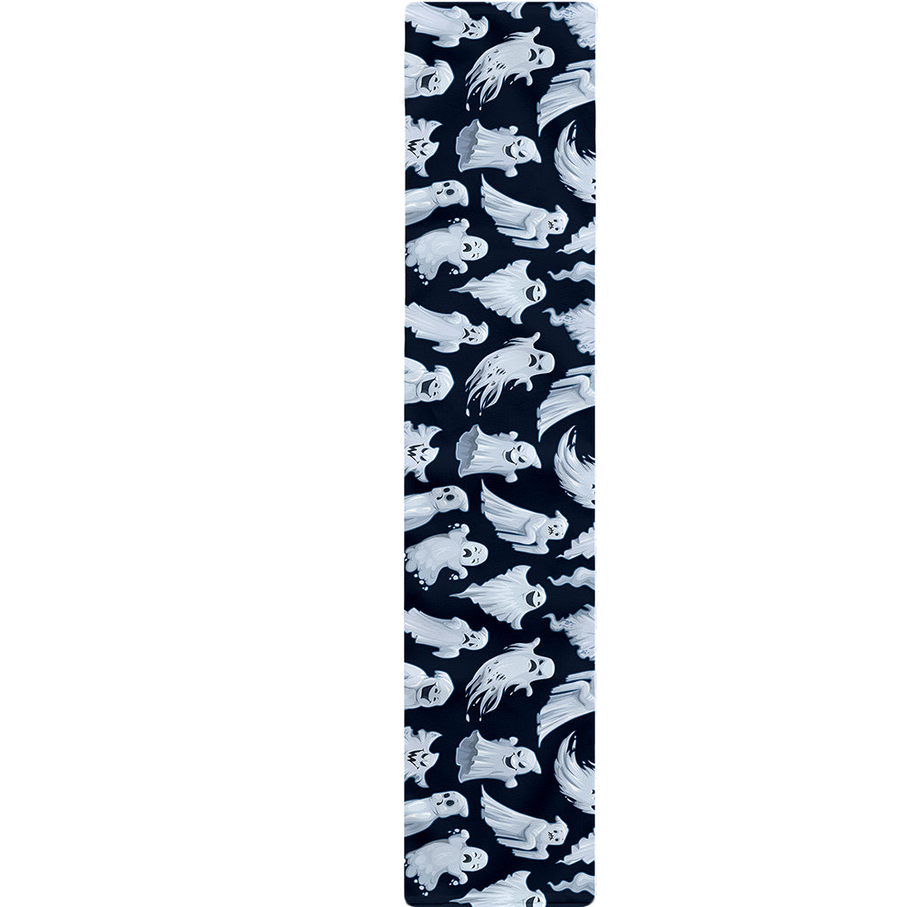 White Ghost Pattern Print Table Runner