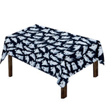 White Ghost Pattern Print Tablecloth