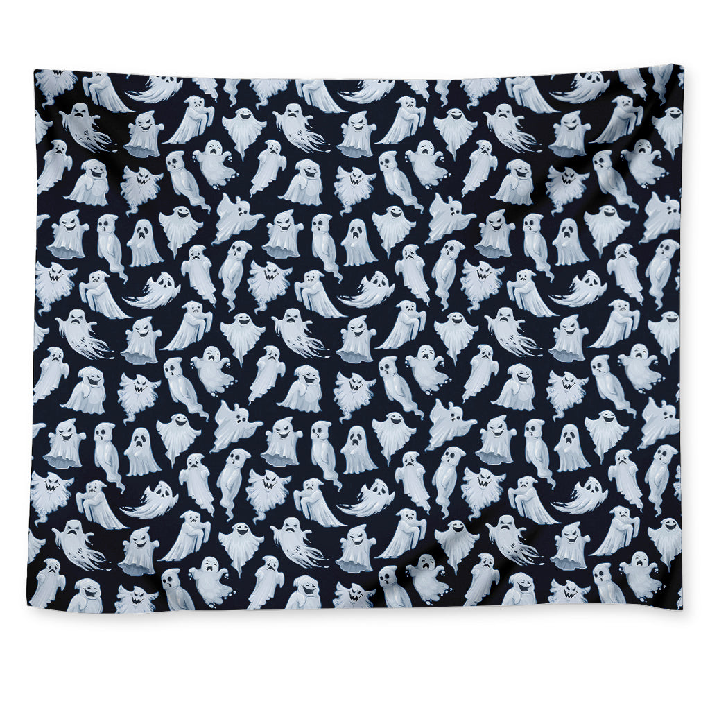 White Ghost Pattern Print Tapestry