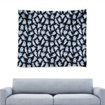 White Ghost Pattern Print Tapestry