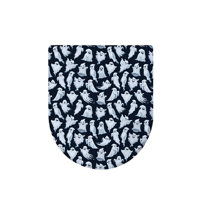 White Ghost Pattern Print Toilet Lid Cover