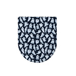 White Ghost Pattern Print Toilet Lid Cover