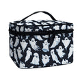 White Ghost Pattern Print Travel Makeup Bag