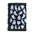 White Ghost Pattern Print Trifold Wallet