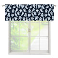 White Ghost Pattern Print Window Valance