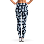 White Ghost Pattern Print Women's Leggings