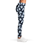 White Ghost Pattern Print Women's Leggings