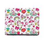White Girly Unicorn Pattern Print Bifold Wallet