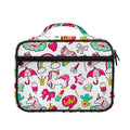 White Girly Unicorn Pattern Print Briefcase Bible Bag