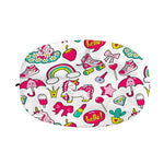White Girly Unicorn Pattern Print Car Side Mirror Covers