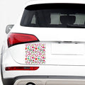 White Girly Unicorn Pattern Print Car Sticker