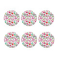White Girly Unicorn Pattern Print Coaster Set