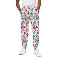 White Girly Unicorn Pattern Print Cotton Sweatpants