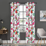 White Girly Unicorn Pattern Print Curtain
