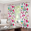 White Girly Unicorn Pattern Print Extra Wide Grommet Curtains