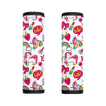 White Girly Unicorn Pattern Print Handle Covers
