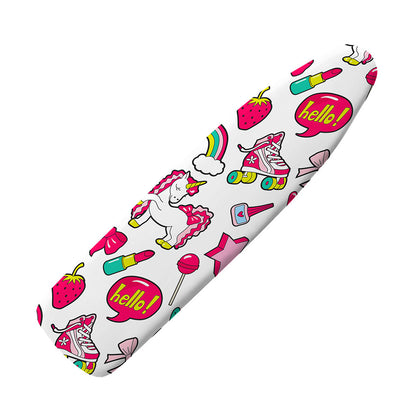 White Girly Unicorn Pattern Print Ironing Board Cover