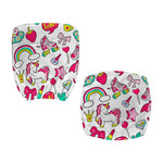 White Girly Unicorn Pattern Print Office Chair Cover