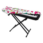 White Girly Unicorn Pattern Print Piano Keyboard Cover