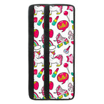 White Girly Unicorn Pattern Print Refrigerator Handle Covers