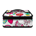 White Girly Unicorn Pattern Print Small Lunch Bag