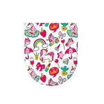 White Girly Unicorn Pattern Print Toilet Lid Cover