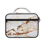 White Gold Grunge Marble Print Briefcase Bible Bag