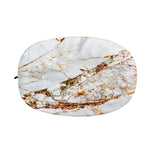 White Gold Grunge Marble Print Car Side Mirror Covers