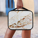 White Gold Grunge Marble Print Classic Bible Case