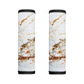 White Gold Grunge Marble Print Handle Covers