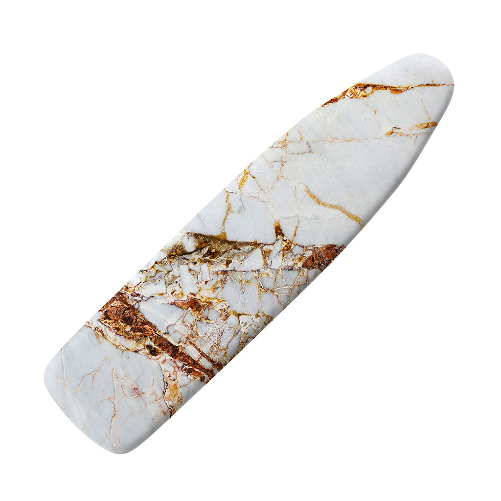 White Gold Grunge Marble Print Ironing Board Cover