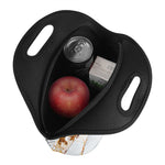 White Gold Grunge Marble Print Neoprene Lunch Bag