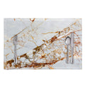 White Gold Grunge Marble Print Placemat