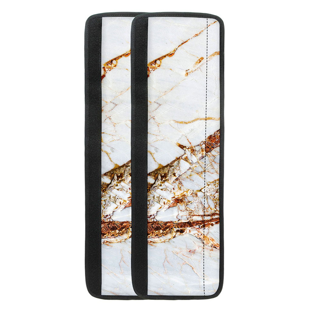 White Gold Grunge Marble Print Refrigerator Handle Covers