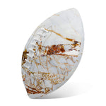 White Gold Grunge Marble Print Rugby Ball