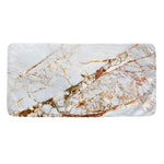 White Gold Grunge Marble Print Towel