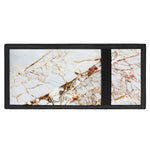 White Gold Grunge Marble Print Trifold Wallet