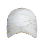 White Gold Scratch Marble Print Baseball Cap